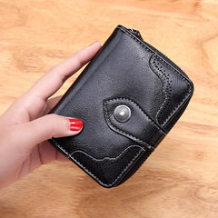 Women Vintage Short Wallet PU Leather Purse Clutch Cardholder Coin Purse