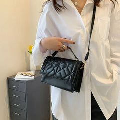 Orange Leather Shoulder Bag for Women - Small Crossbody Messenger