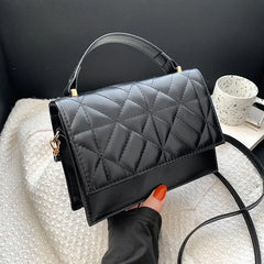 Orange Leather Shoulder Bag for Women - Small Crossbody Messenger