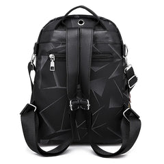 Women Oxford Backpack Anti-theft Travel Bag with Pendant