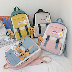 Women Oxford Backpack for Teenagers Girls High School Bag Casual Ladies Rucksack
