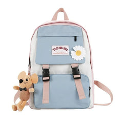 Women Oxford Backpack for Teenagers Girls High School Bag Casual Ladies Rucksack