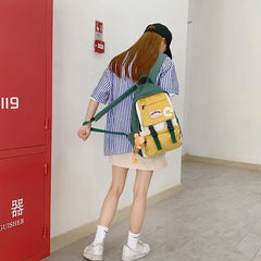 Women Oxford Backpack for Teenagers Girls High School Bag Casual Ladies Rucksack