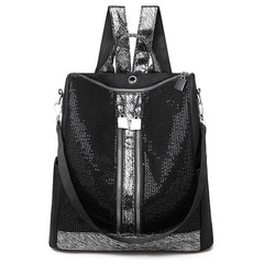 Sequins Water-proof Oxford Backpack Anti-theft Rucksack