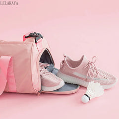 Women Oxford Waterproof Gym Bags Wet Dry Separation Yoga Training Travel Handbag