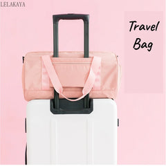Women Oxford Waterproof Gym Bags Wet Dry Separation Yoga Training Travel Handbag