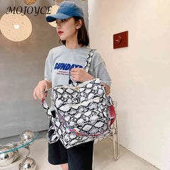 Women PU Backpacks Large Capacity Unisex Softback Hiking