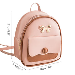 Women PU Leather Backpack for Teenager Girls Small Ladies School