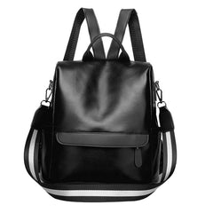 Women PU Leather Backpack with Adjustable Shoulder Anti Theft Pocket