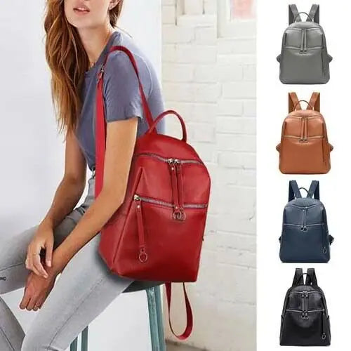 Women PU Leather Backpacks Mini Travel Rucksack Handbags School Bag