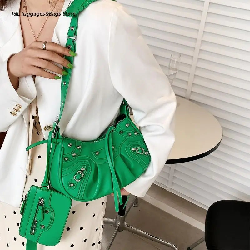 Vintage Style Women PU Leather Shoulder Bag Small Satchel