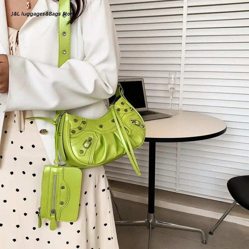 Vintage Style Women PU Leather Shoulder Bag Small Satchel