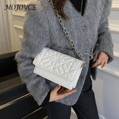 Women PU Leather Chain Flap Shoulder Bag Quilted Handbag Armpit Bag