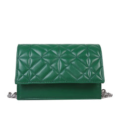 Women PU Leather Chain Flap Shoulder Bag Quilted Handbag Armpit Bag