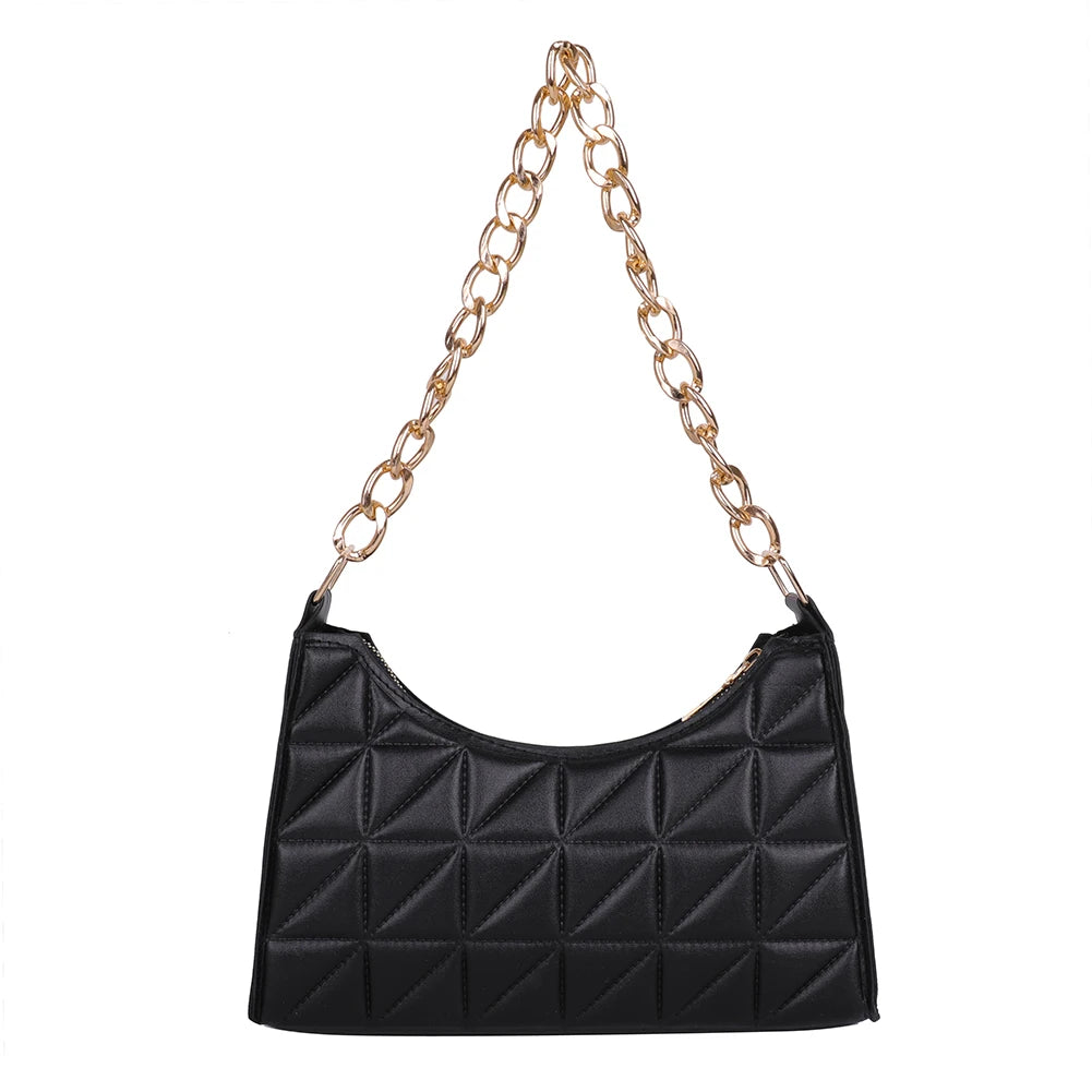 Women PU Leather Chain Messenger Bags Retro Female Single Shoulder Bags