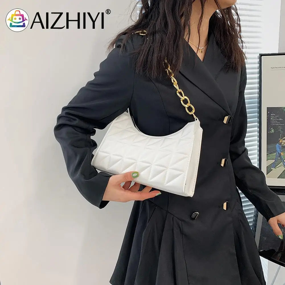 Women PU Leather Chain Messenger Bags Retro Female Single Shoulder Bags