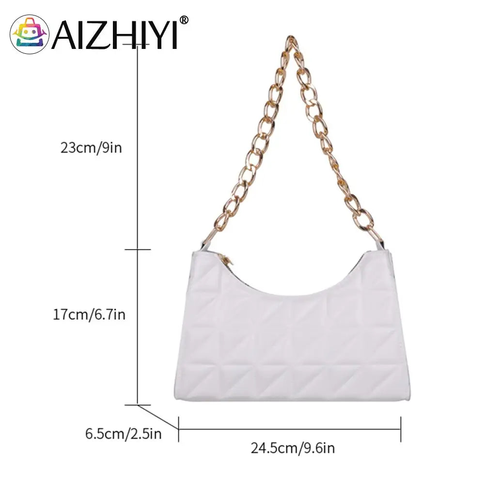 Women PU Leather Chain Messenger Bags Retro Female Single Shoulder Bags