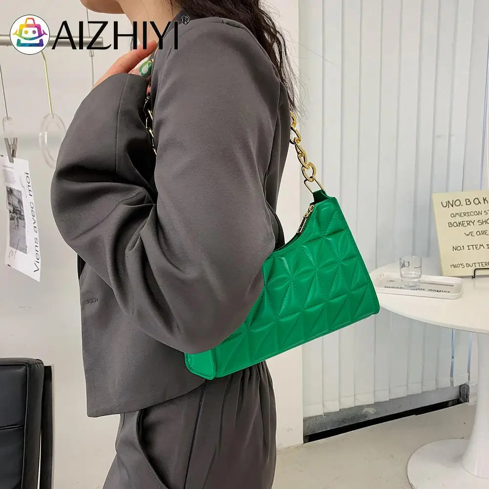 Women PU Leather Chain Messenger Bags Retro Female Single Shoulder Bags
