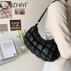 Women PU Leather Crescent Shape Handbag Lady Vintage Small Messenger Bag