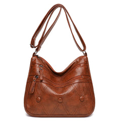 Women PU Leather Crossbody Tote Bag Female Zipper Handbag