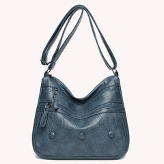 Women PU Leather Crossbody Tote Bag Female Zipper Handbag