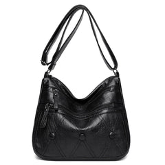 Women PU Leather Crossbody Tote Bag Female Zipper Handbag