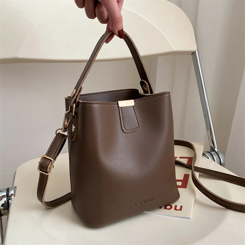 Women PU Leather Handbag Casual Tote Bag Lady Messenger Shoulder Bag