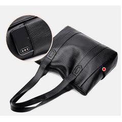 Women PU Leather Handbags Big Capacity Tote Bags Double Strap Shoulder Bag