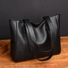 Women PU Leather Handbags Big Capacity Tote Bags Double Strap Shoulder Bag