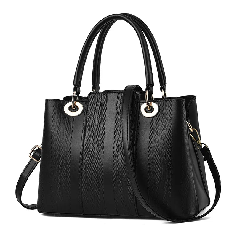Women PU Leather Handbags Large Tote Bag Square Shoulder Bags