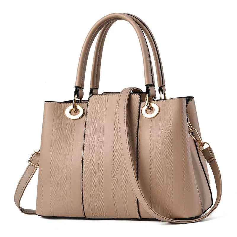 Women PU Leather Handbags Large Tote Bag Square Shoulder Bags