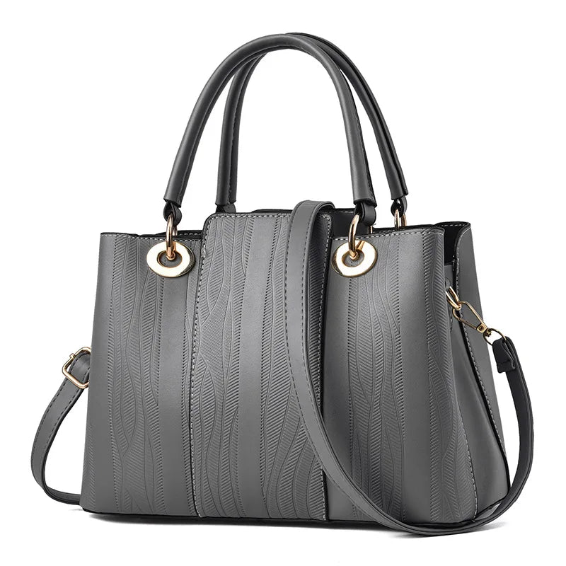 Women PU Leather Handbags Large Tote Bag Square Shoulder Bags