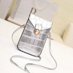 Women PU Leather Messenger Bag Cellphone Pouch Crossbody Shoulder Bag Handbag