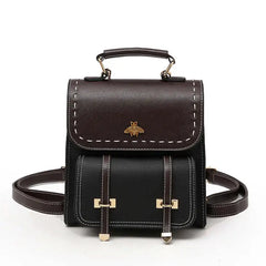 Women PU Leather Mini Backpack College Shoulder Bag Mochila Waterproof School Ba