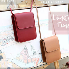 Women PU Leather Mobile Phone Bag Shoulder Bag Large Capacity