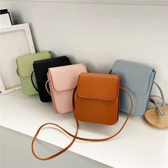 Women PU Leather Mobile Phone Bag Shoulder Bag Large Capacity