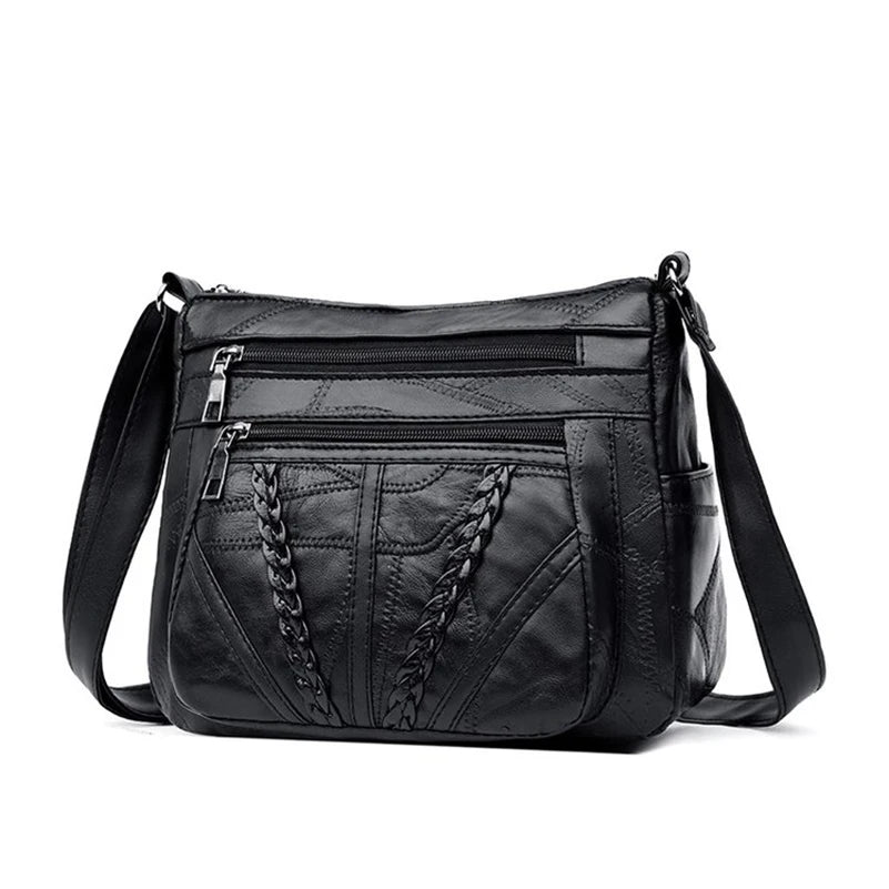 Women PU Leather Shoulder Bag Ladies Messenger Crossbody Bags Handbag