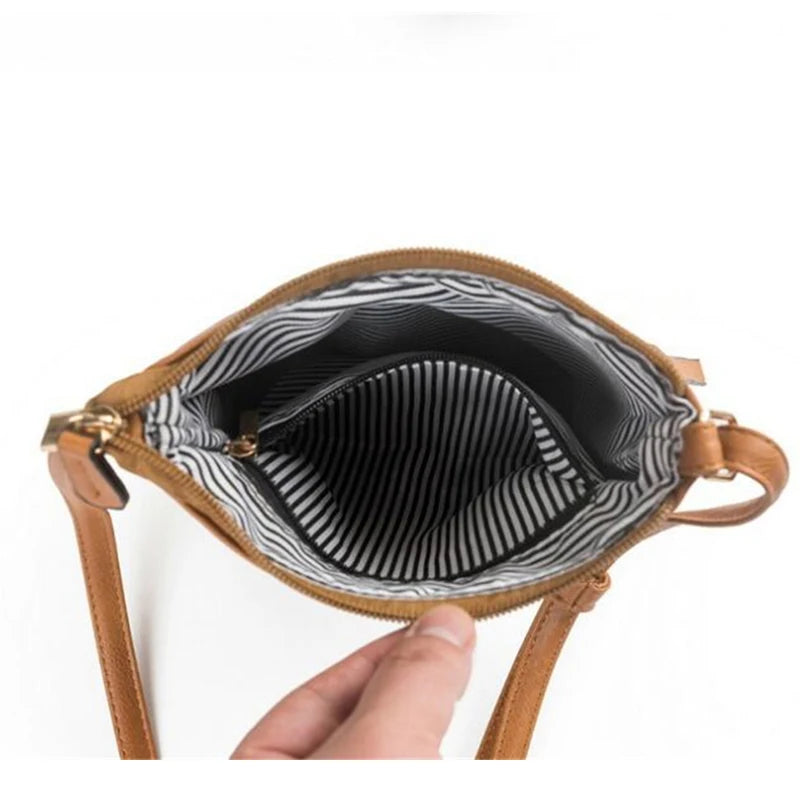 Women PU Leather Shoulder Bag Strap Crossbody Bag Casual Small Handbag Pocket