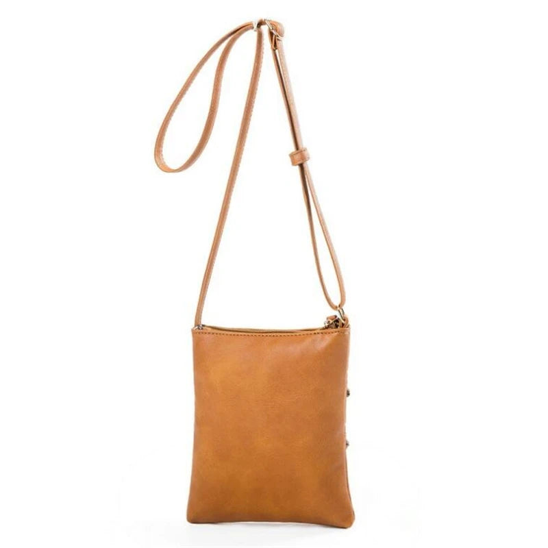 Women PU Leather Shoulder Bag Strap Crossbody Bag Casual Small Handbag Pocket