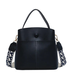 Women PU Leather Shoulder Bags Crossbody Messenger Bag with Colorful Strap