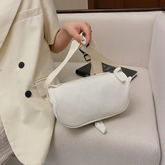 Women PU Leather Shoulder Handbags Casual Female Wide Straps Travel Money Purses
