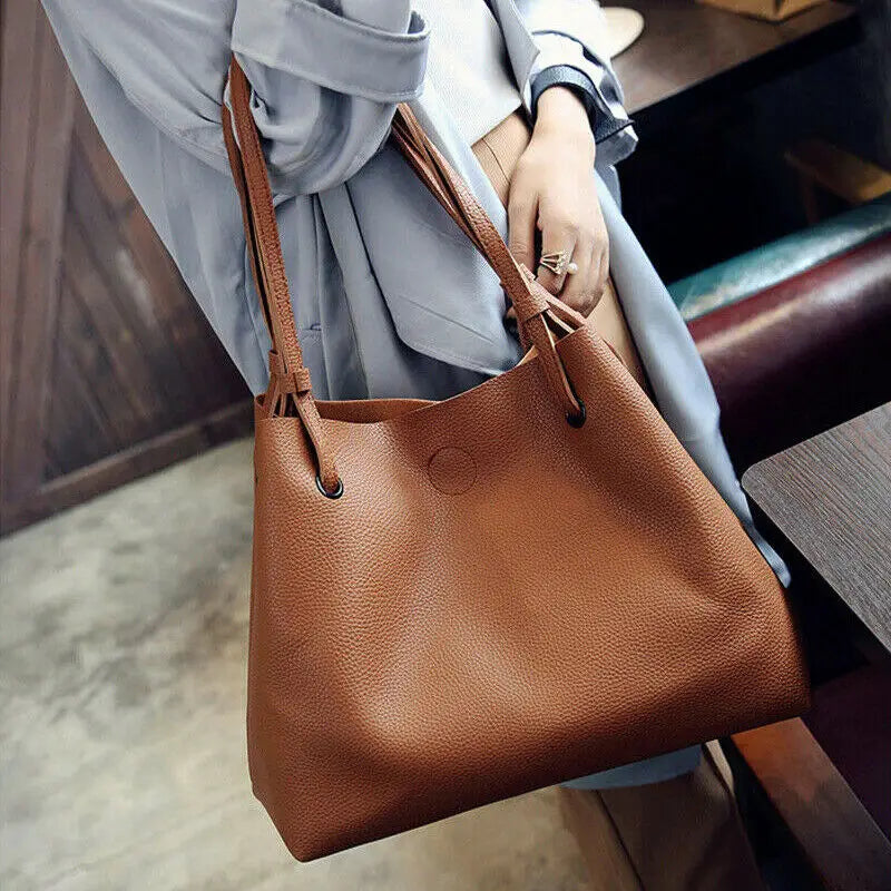 Women PU Leather Shoulder Messenger Bag Tote Purse Handbag Crossbody Satchel