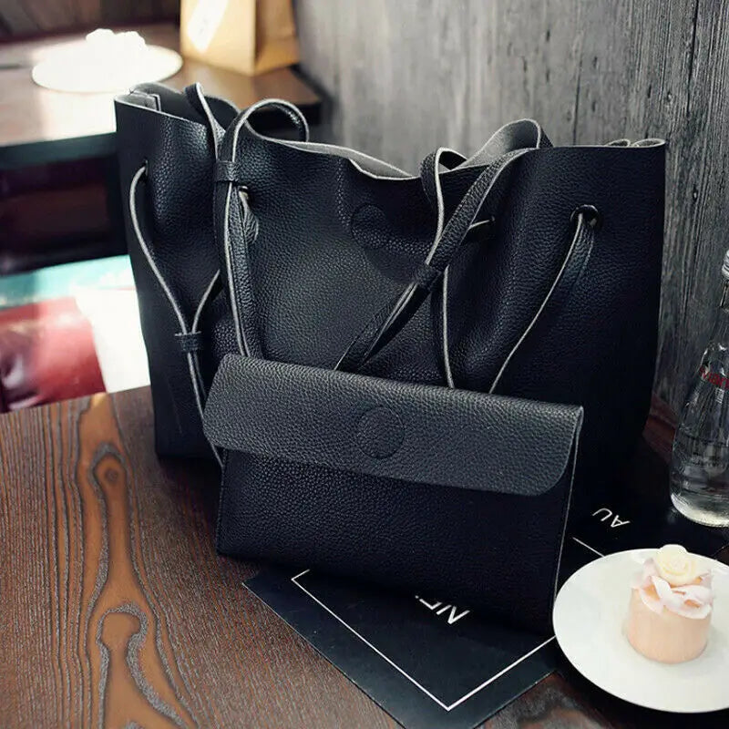 Women PU Leather Shoulder Messenger Bag Tote Purse Handbag Crossbody Satchel