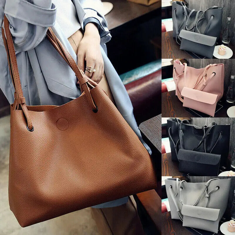 Women PU Leather Shoulder Messenger Bag Tote Purse Handbag Crossbody Satchel
