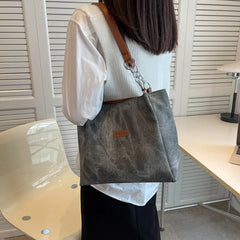 Women PU Leather Tote Bag Large Capacity Shoulder Bags Purses Bolsas