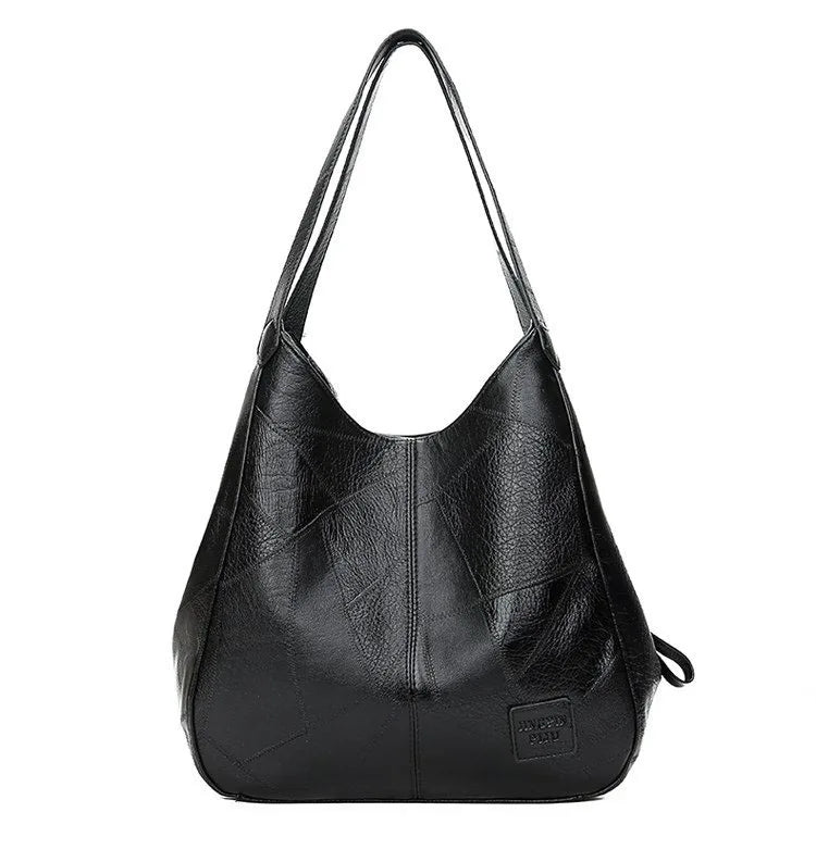 Women PU Leather Vintage Handbags Large Tote