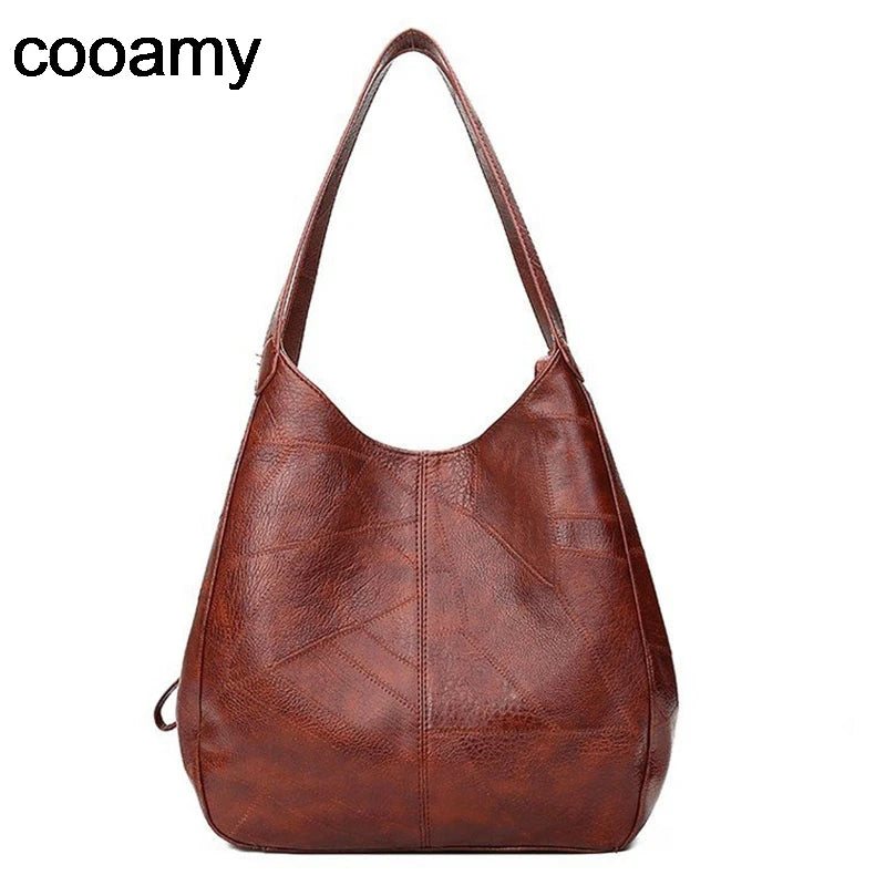 Women PU Leather Vintage Handbags Large Tote