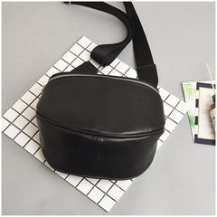 Women PU Leather Waist Bag Casual Belt Shoulder Zipper Pack