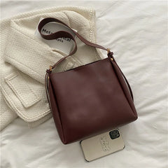 Retro Crossbody Bag Set Women PU Shoulder Bags With Wallet