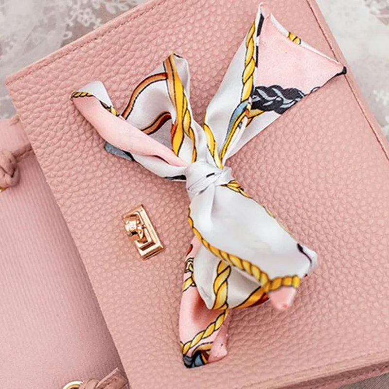 Women PU Small Cross Body Messenger Scarf Handbag Satchel Bags
